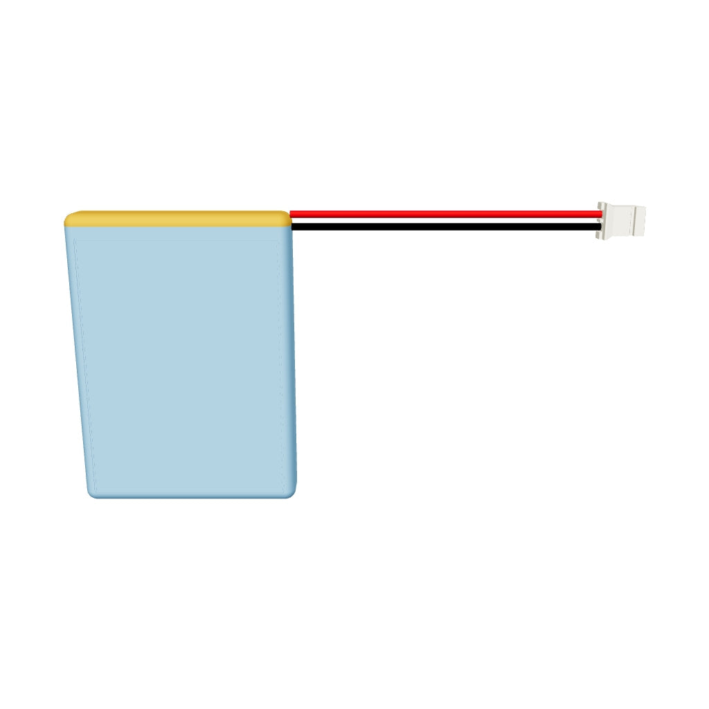 YDL 703647 1300mAh 3D model, 7x36x49mm