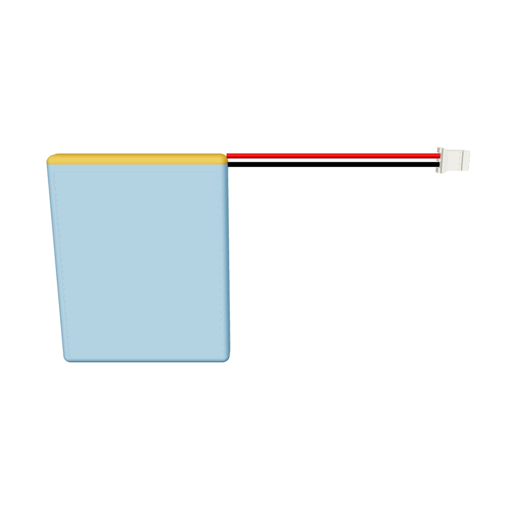 YDL 704250 1700mAh 3D model, 7x42x52mm