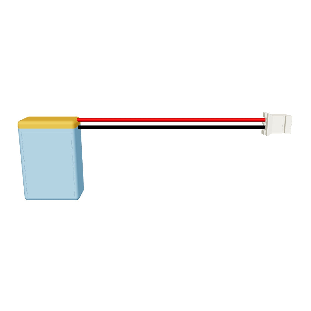 YDL 801520 200mAh 3.7V LiPo battery 3D model, 8x15x22mm