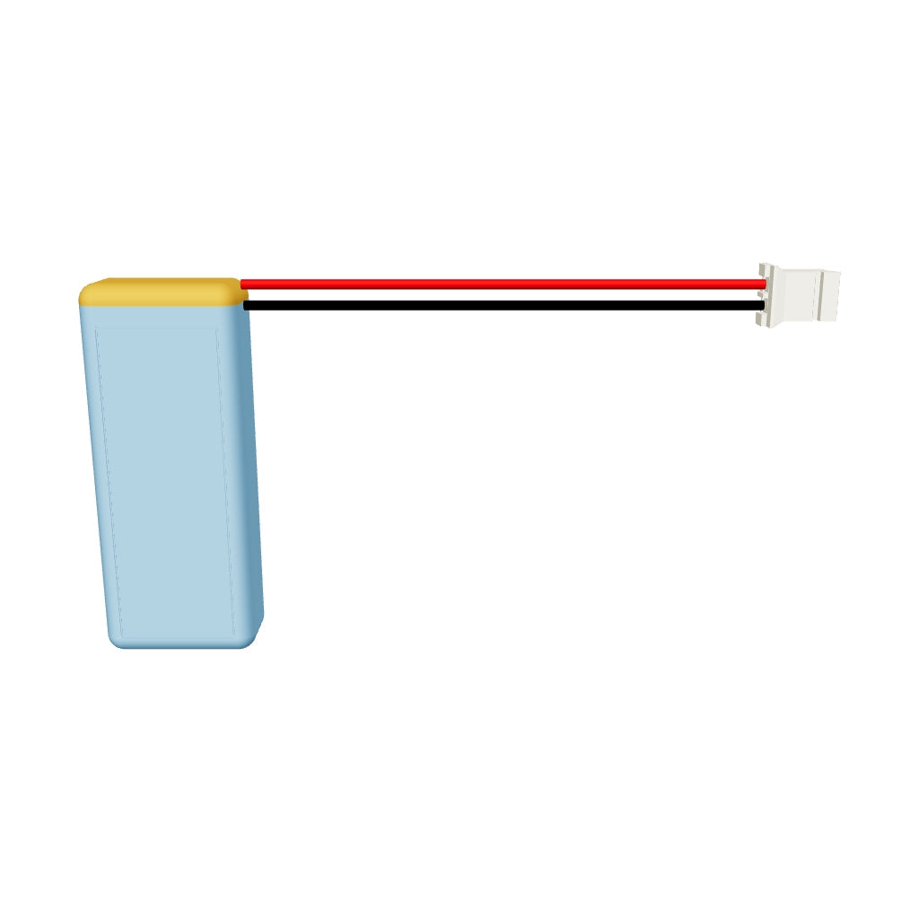 YDL 801535 450mAh 3.7V LiPo battery 3D model, 8x15x37mm