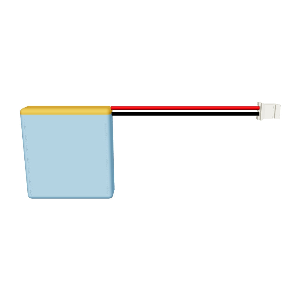 YDL 803030 700mAh 3.7V LiPo battery 3D model, 8x30x32mm