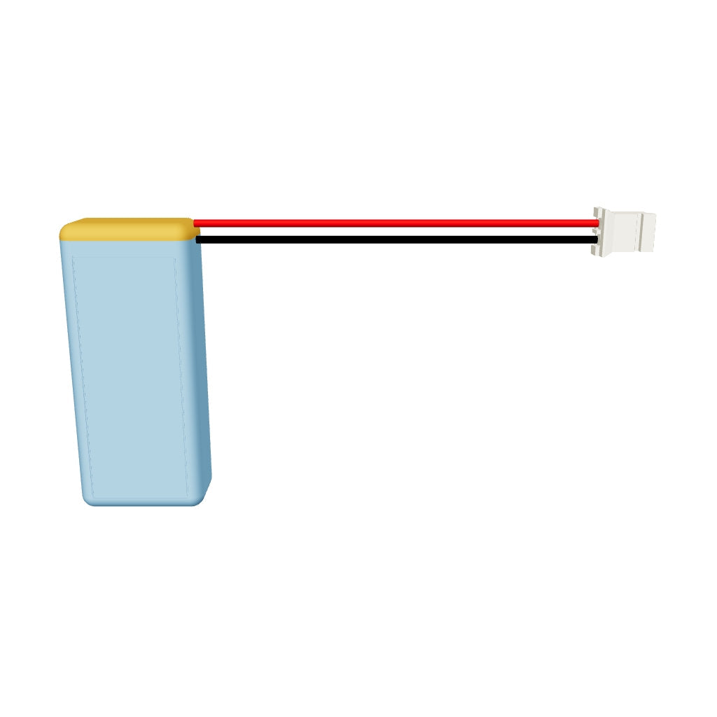 YDL 901635 470mAh 3.7V LiPo battery 3D model, 9x16x37mm