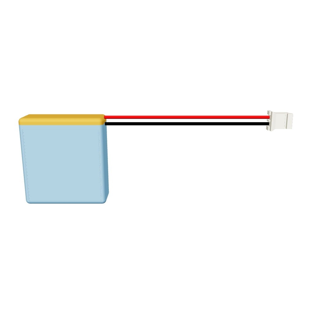 YDL 902525 500mAh 3.7V LiPo battery 3D model, 9x25x27mm