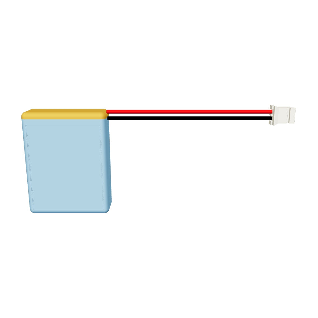 YDL 902530 700mAh 3.7V LiPo battery 3D model, 9x25x32mm