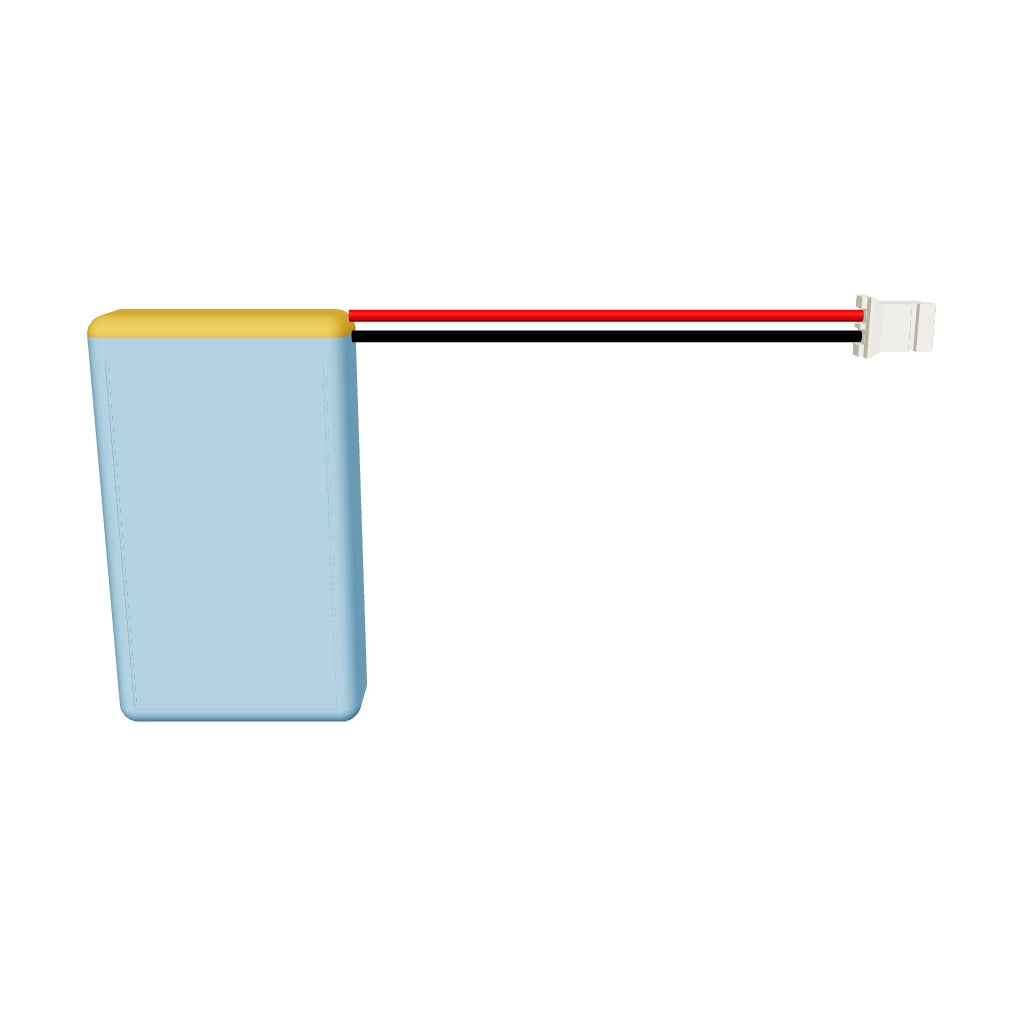 YDL 902540 950mAh 3.7V LiPo battery 3D model, 9x25x42mm