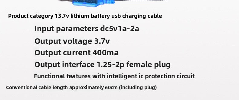 USB Charger for 1.25 connector Connector battery
