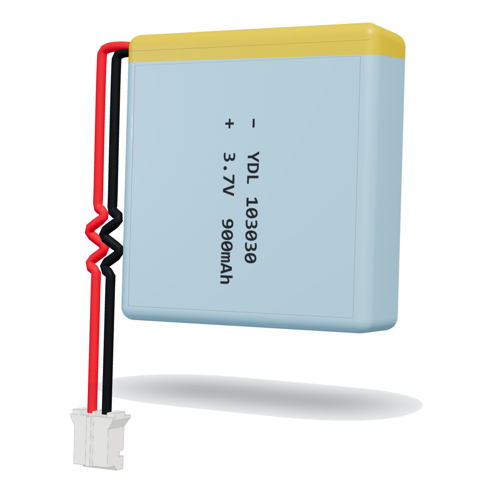 YDL 103030 900mAh 3.7V lithium polymer battery, 10x30x32mm, PH2.0 connector