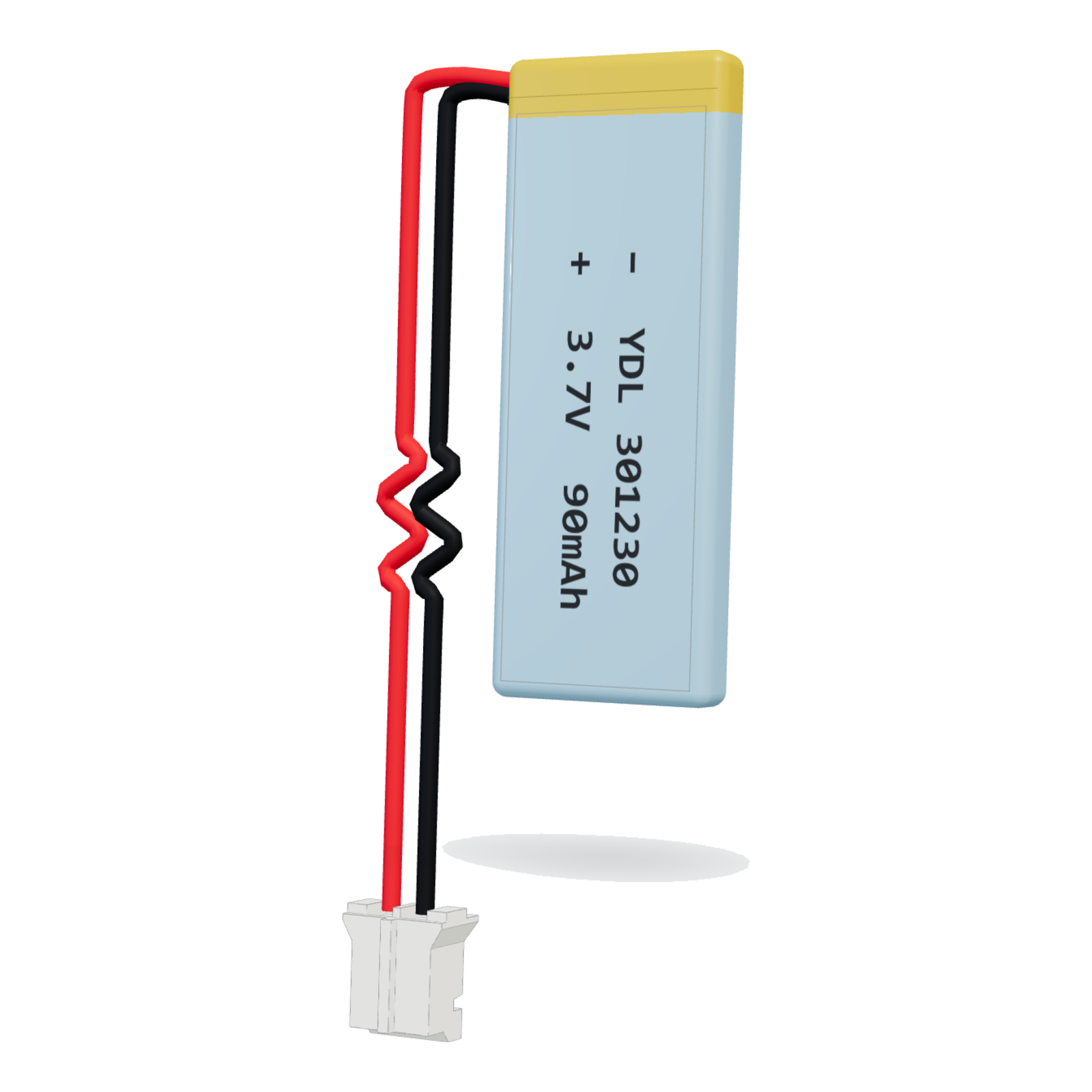 YDL 301230 90mAh 3.7V lithium polymer battery, 3x12x32mm, PH2.0 connector
