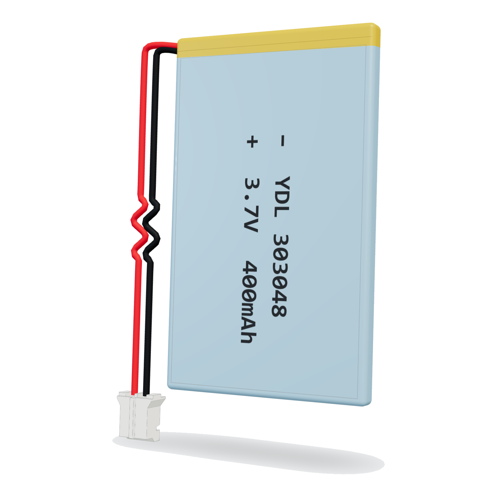 YDL 303048 400mAh 3.7V lithium polymer battery, 3x30x50mm, PH2.0 connector