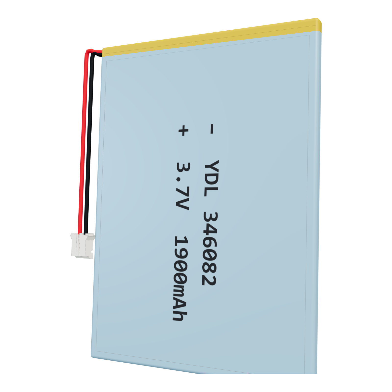 YDL 346082 1900mAh 3.7V lithium polymer battery, 3.4x60x84mm, PH2.0 connector