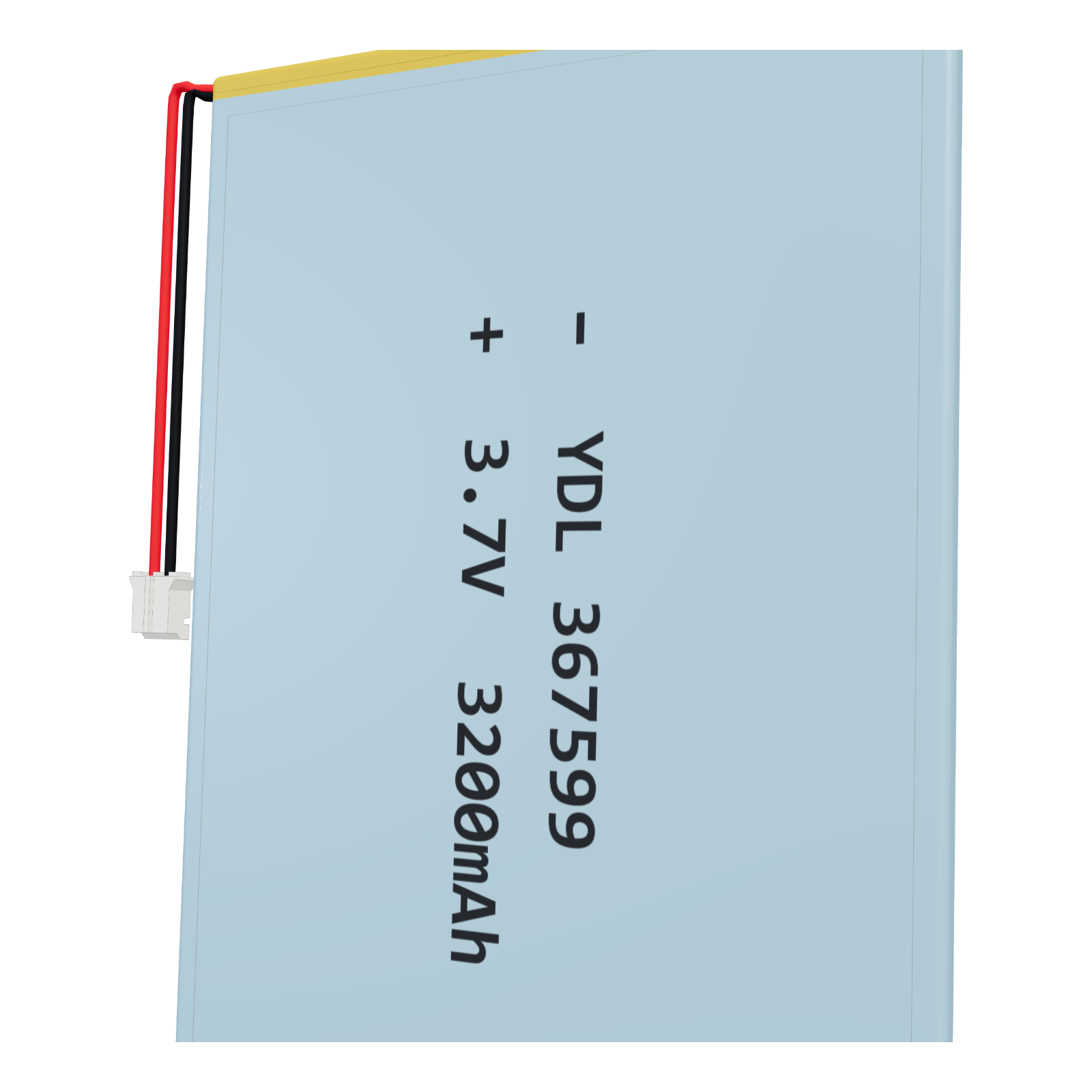 YDL 367599 3200mAh 3.7V lithium polymer battery, 3.6x75x101mm, PH2.0 connector