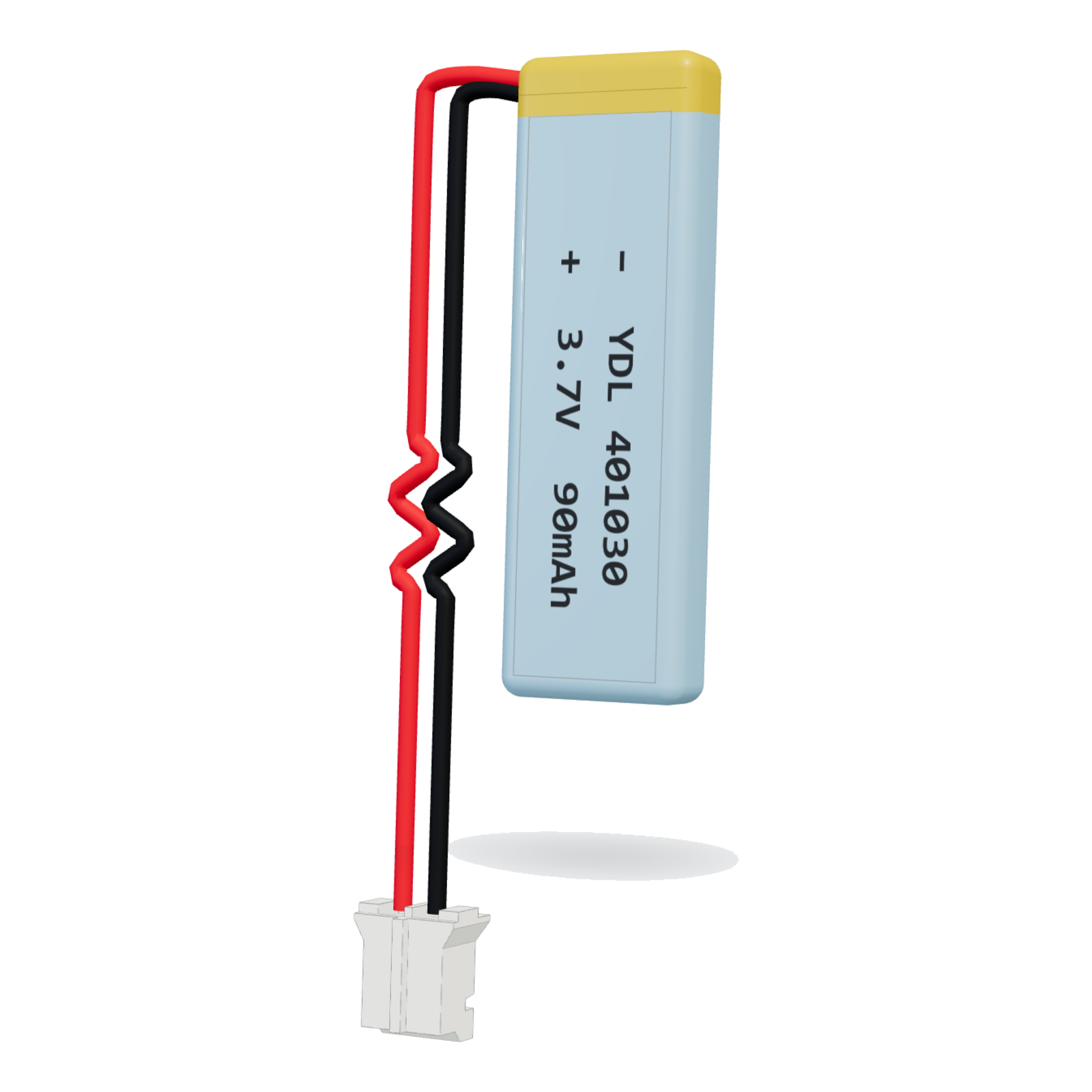 YDL 401030 90mAh 3.7V lithium polymer battery, 4x10x32mm, PH2.0 connector