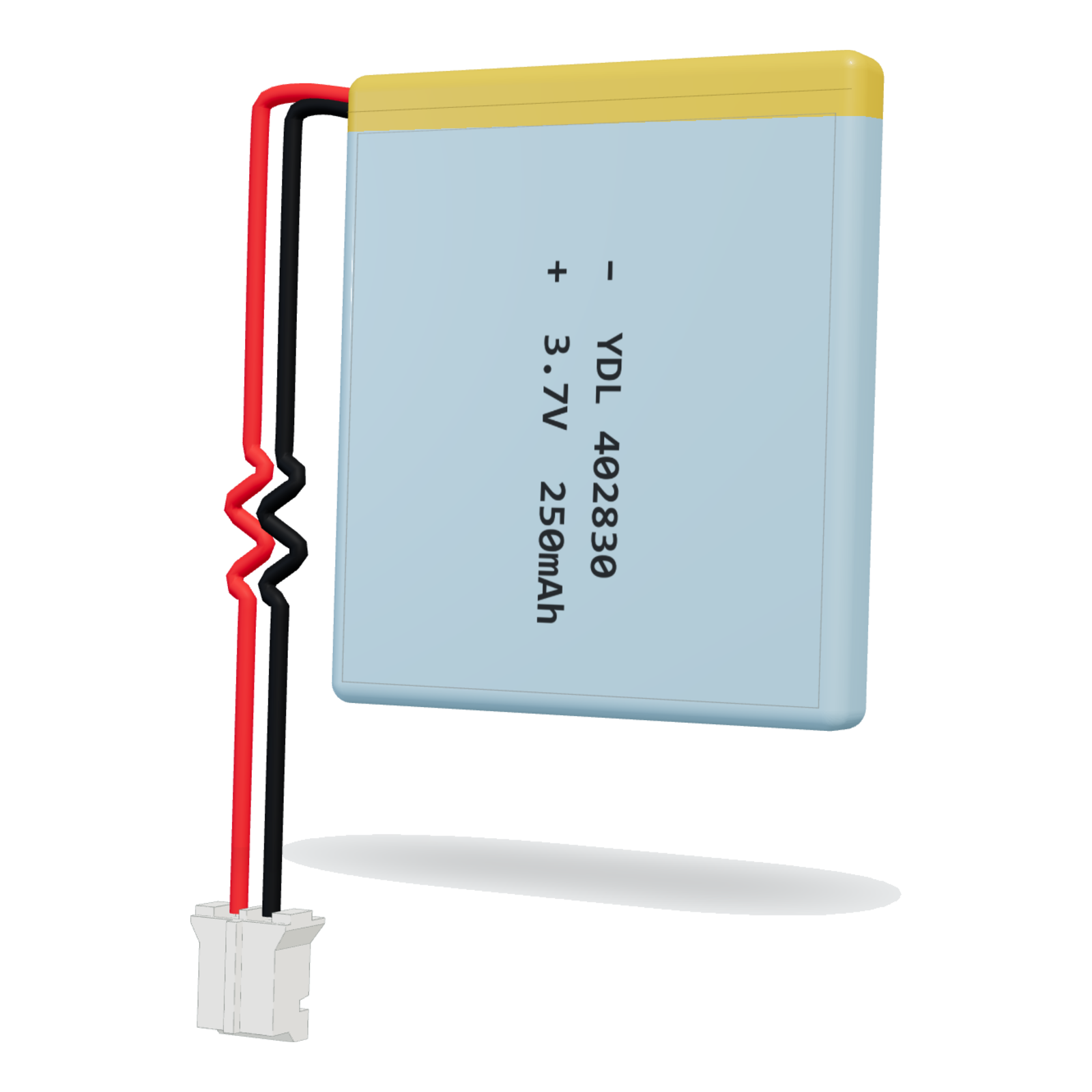 YDL 402830 250mAh 3.7V lithium polymer battery, 4x28x32mm, PH2.0 connector