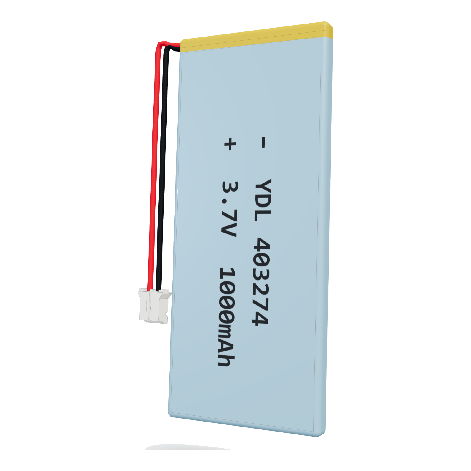YDL 403274 1000mAh 3.7V lithium polymer battery, 4x32x74mm, PH2.0 connector