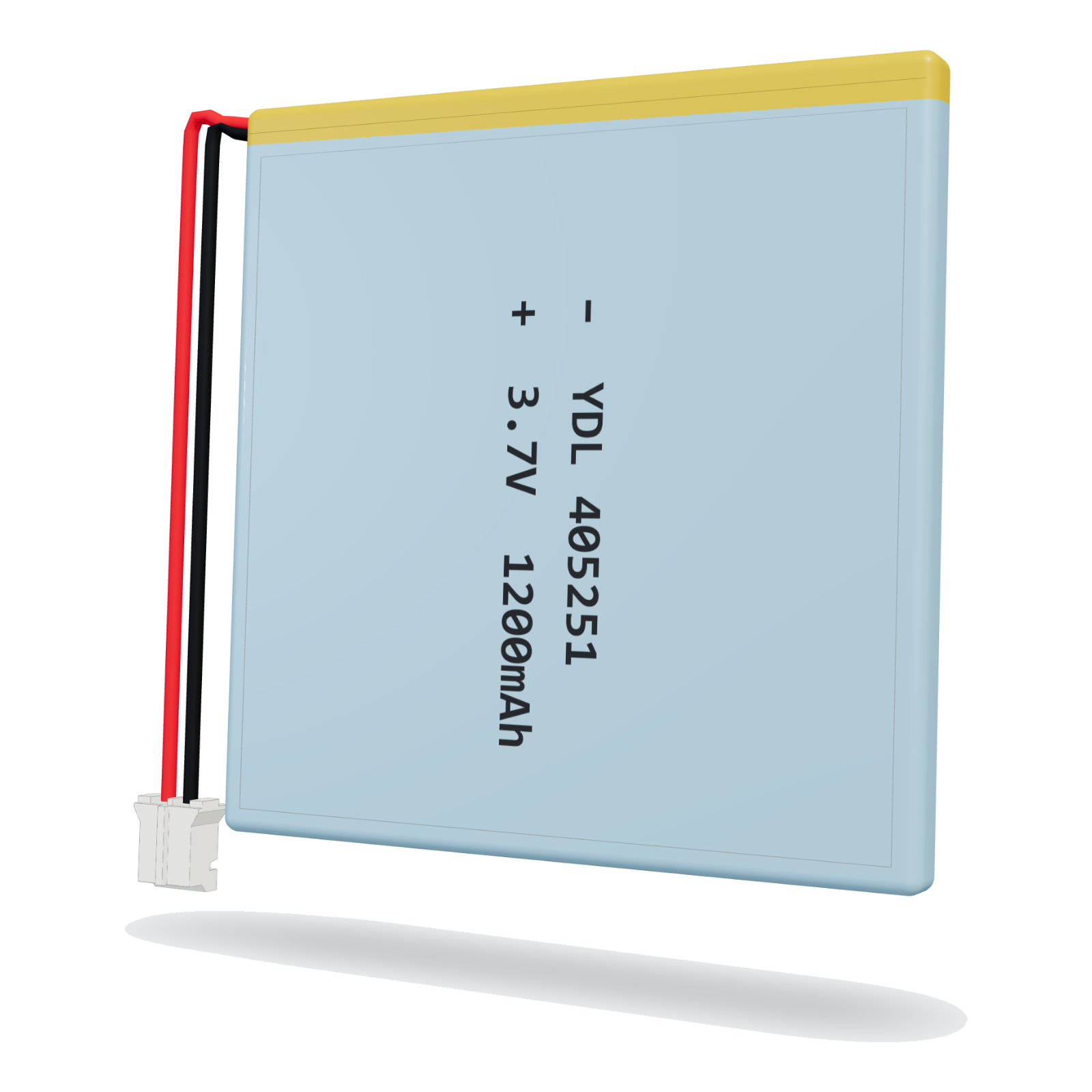YDL 405251 1200mAh 3.7V lithium polymer battery, 4x52x53mm, PH2.0 connector