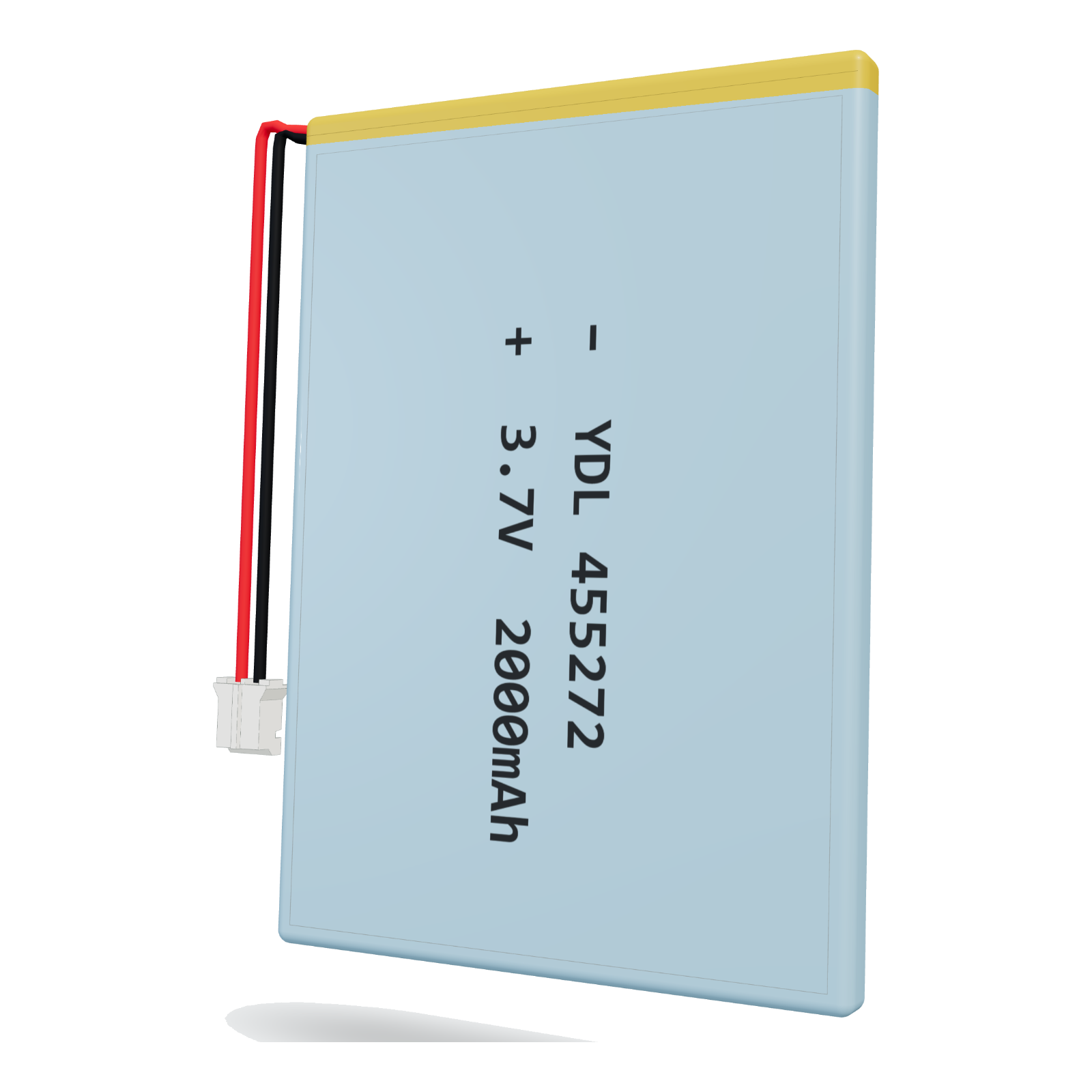 YDL 455272 2000mAh 3.7V lithium polymer battery, 4.5x52x74mm, PH2.0 connector