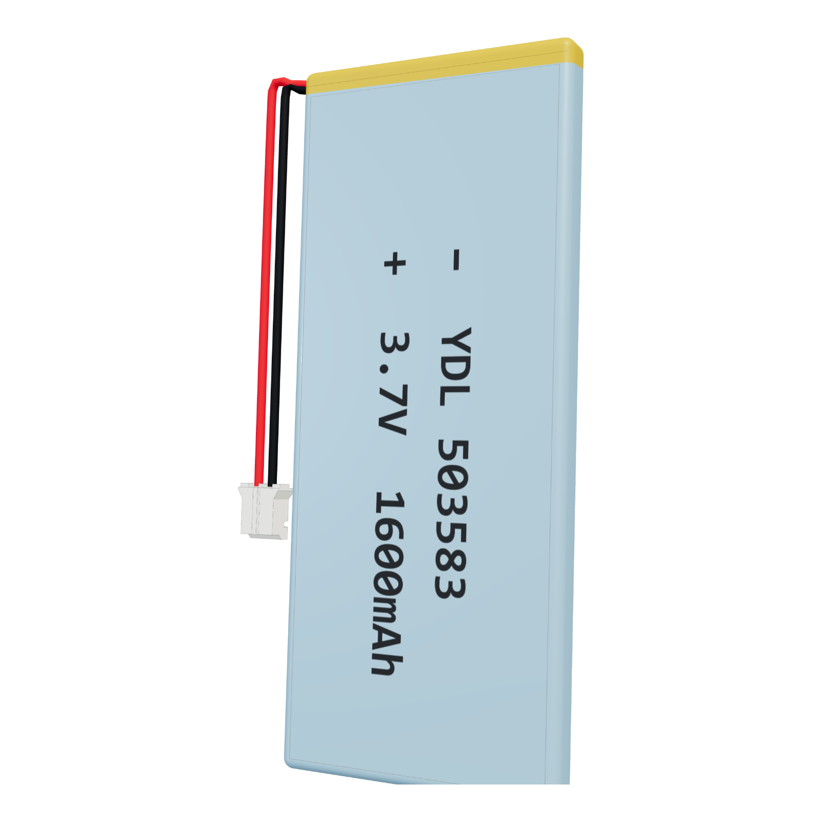 YDL 503583 1600mAh 3.7V lithium polymer battery, 5x35x85mm, PH2.0 connector
