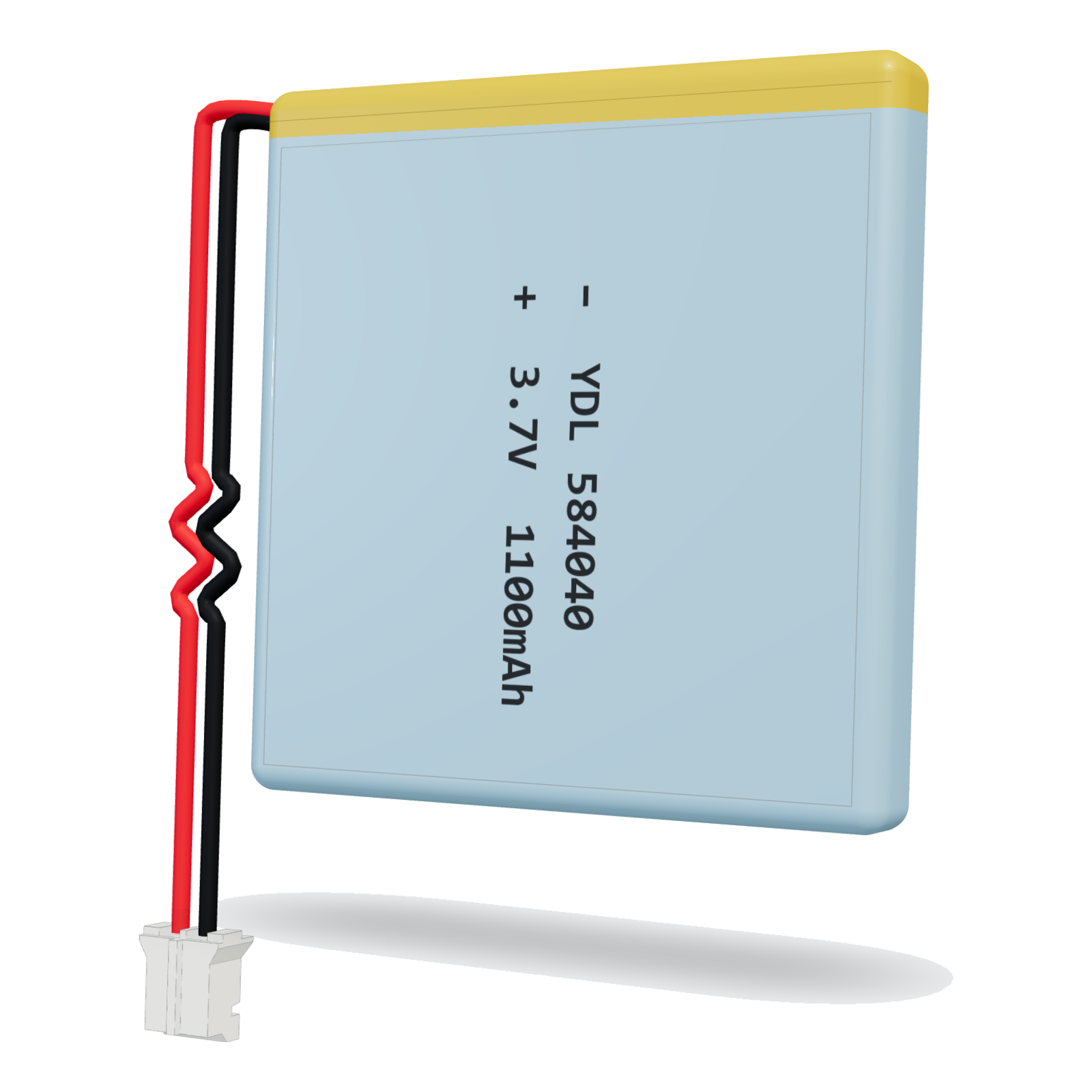 YDL 584040 1100mAh 3.7V lithium polymer battery, 5.8x40x42mm, PH2.0 connector