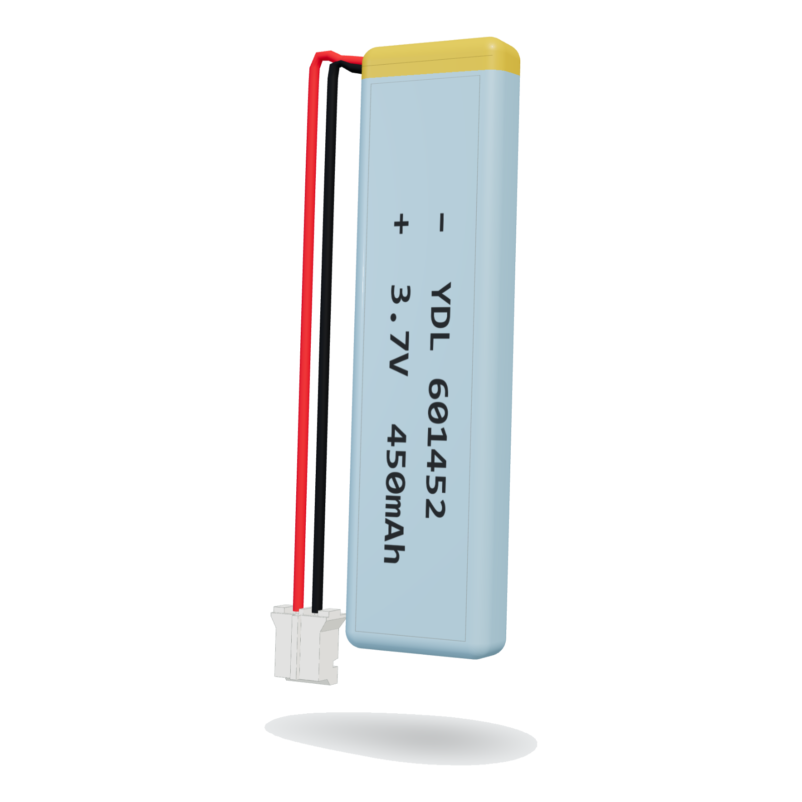 YDL 601452 450mAh 3.7V lithium polymer battery, 6x14x54mm, PH2.0 connector