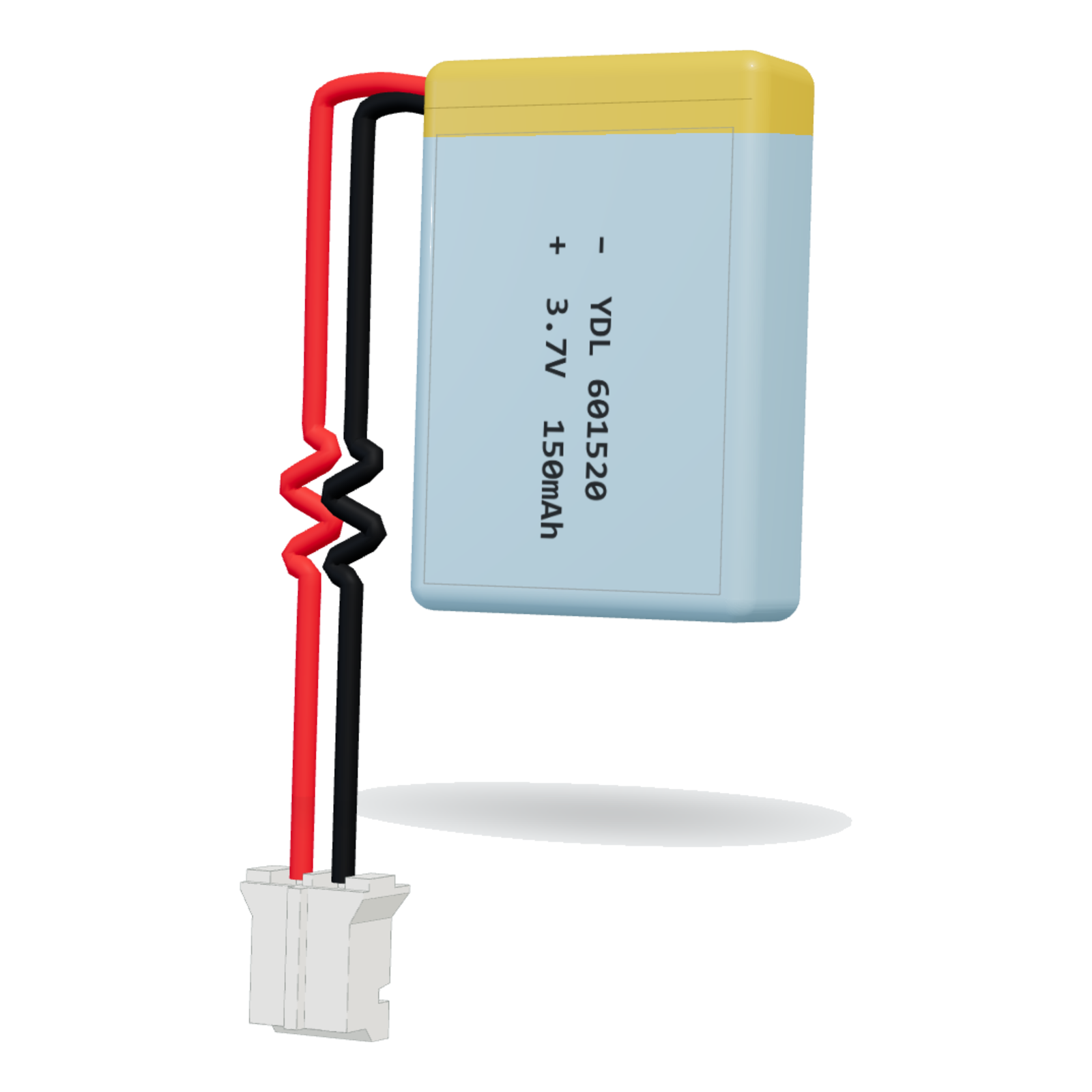 YDL 601520 150mAh 3.7V lithium polymer battery, 6x15x22mm, PH2.0 connector