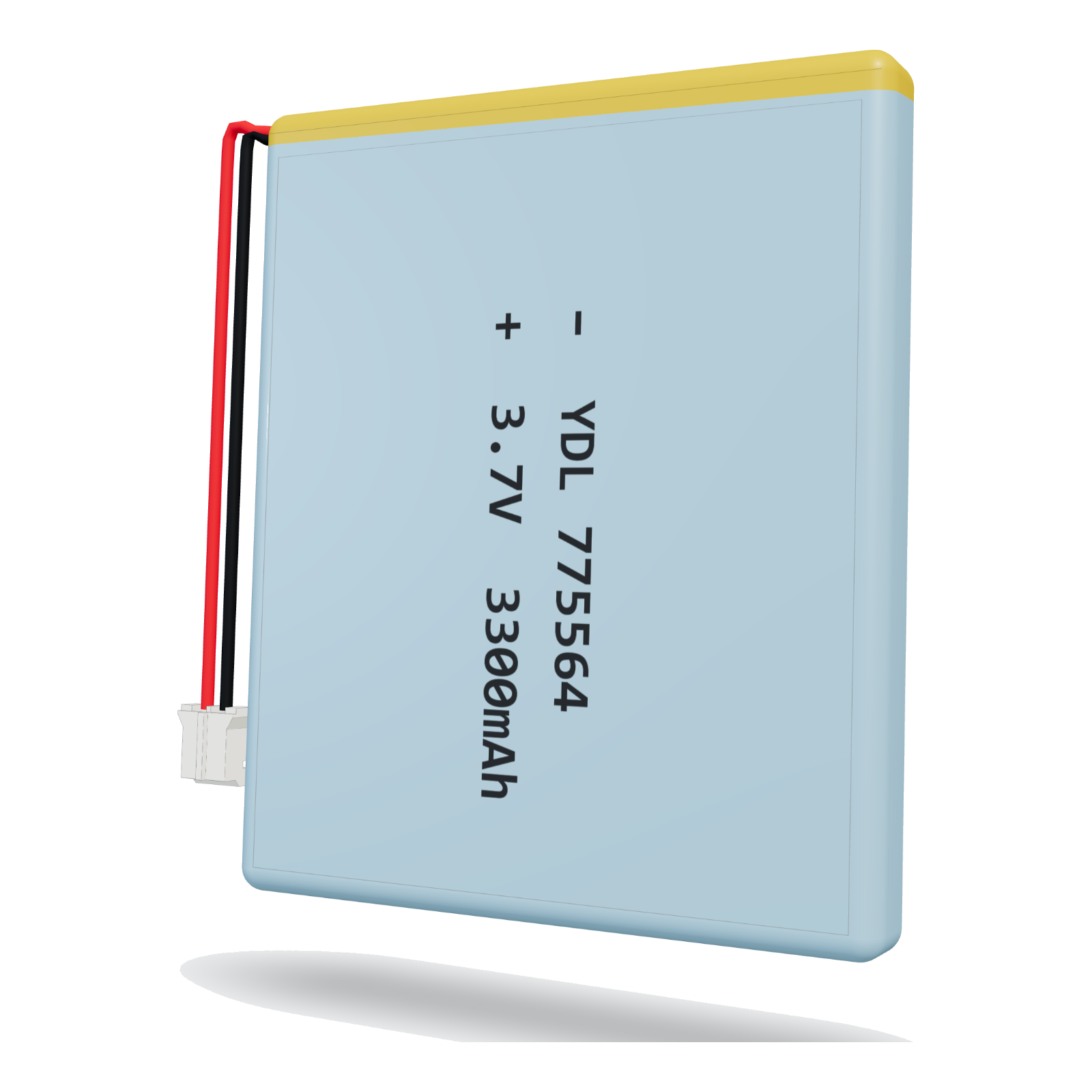 YDL 775564 3300mAh 3.7V lithium polymer battery, 7.7x55x66mm, PH2.0 connector
