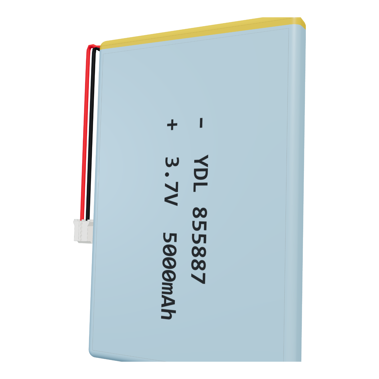 YDL 855887 5000mAh 3.7V lithium polymer battery, 8.5x58x89mm, PH2.0 connector