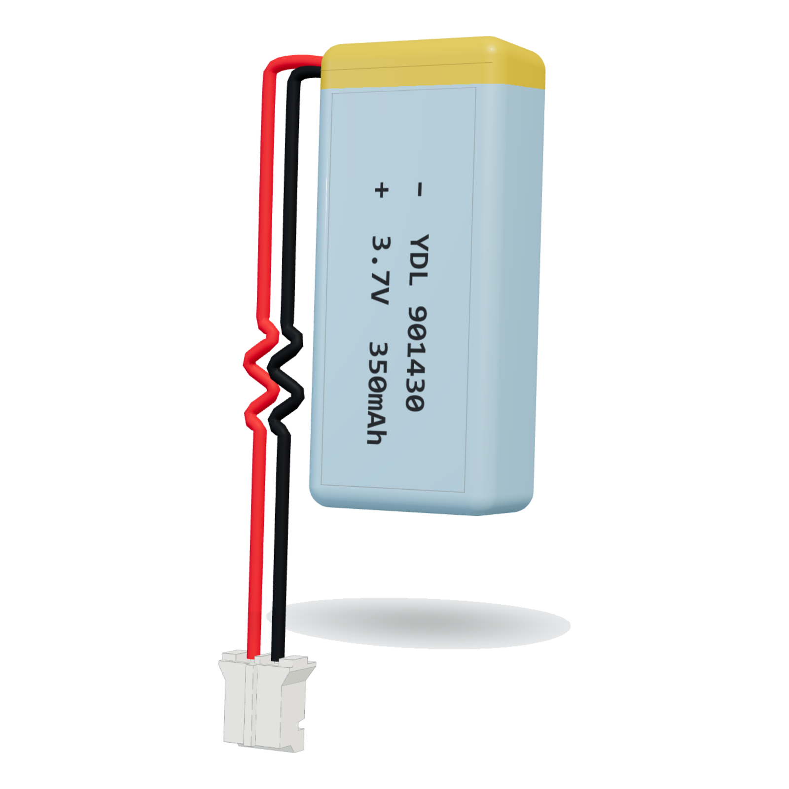 YDL 901430 350mAh 3.7V lithium polymer battery, 9x14x32mm, PH2.0 connector