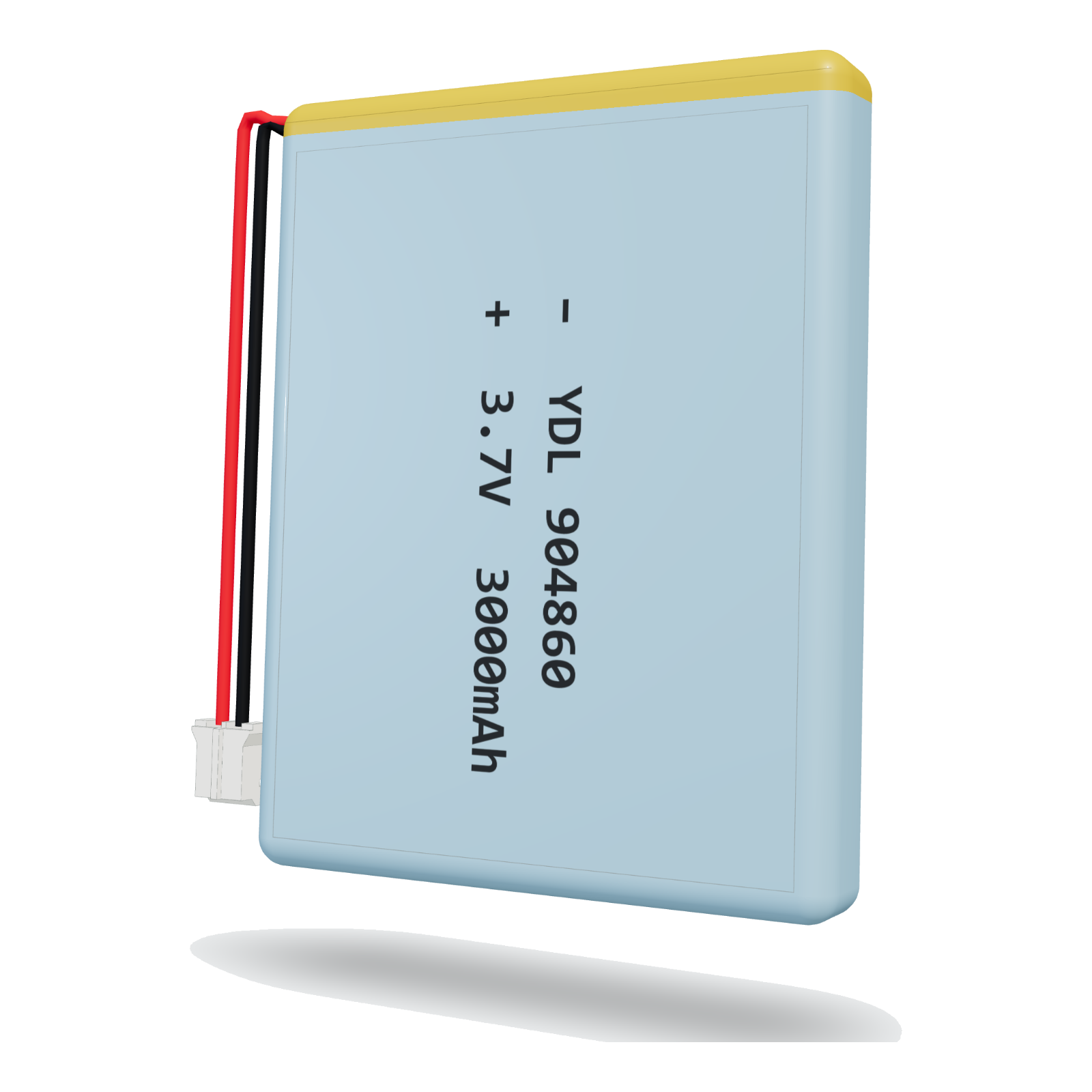 YDL 904860 3000mAh 3.7V lithium polymer battery, 9x48x62mm, PH2.0 connector