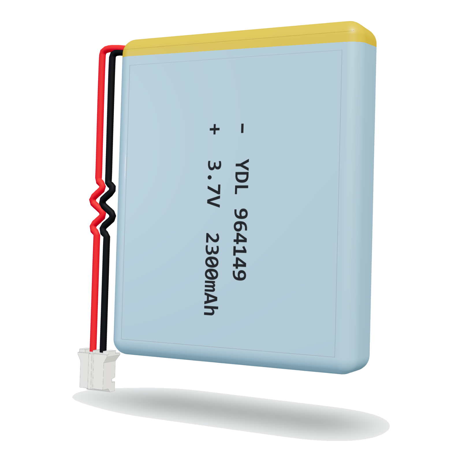YDL 964149 2300mAh 3.7V lithium polymer battery, 9.6x41x51mm, PH2.0 connector