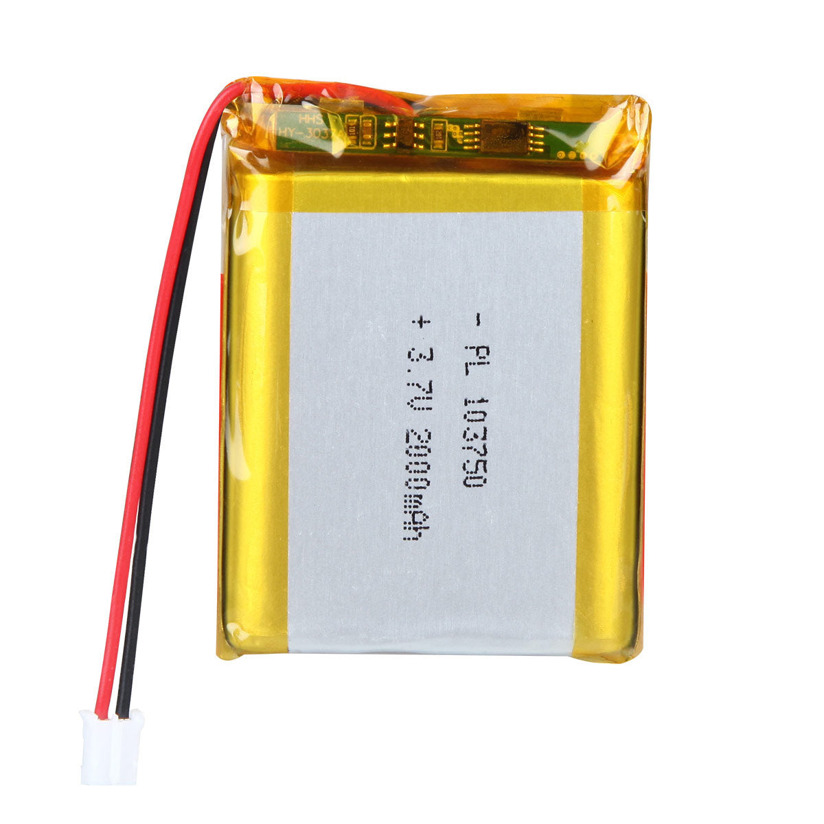 3.7V 2000mAh 103750 Batterie lithium-polymère rechargeable Longueur 52mm
