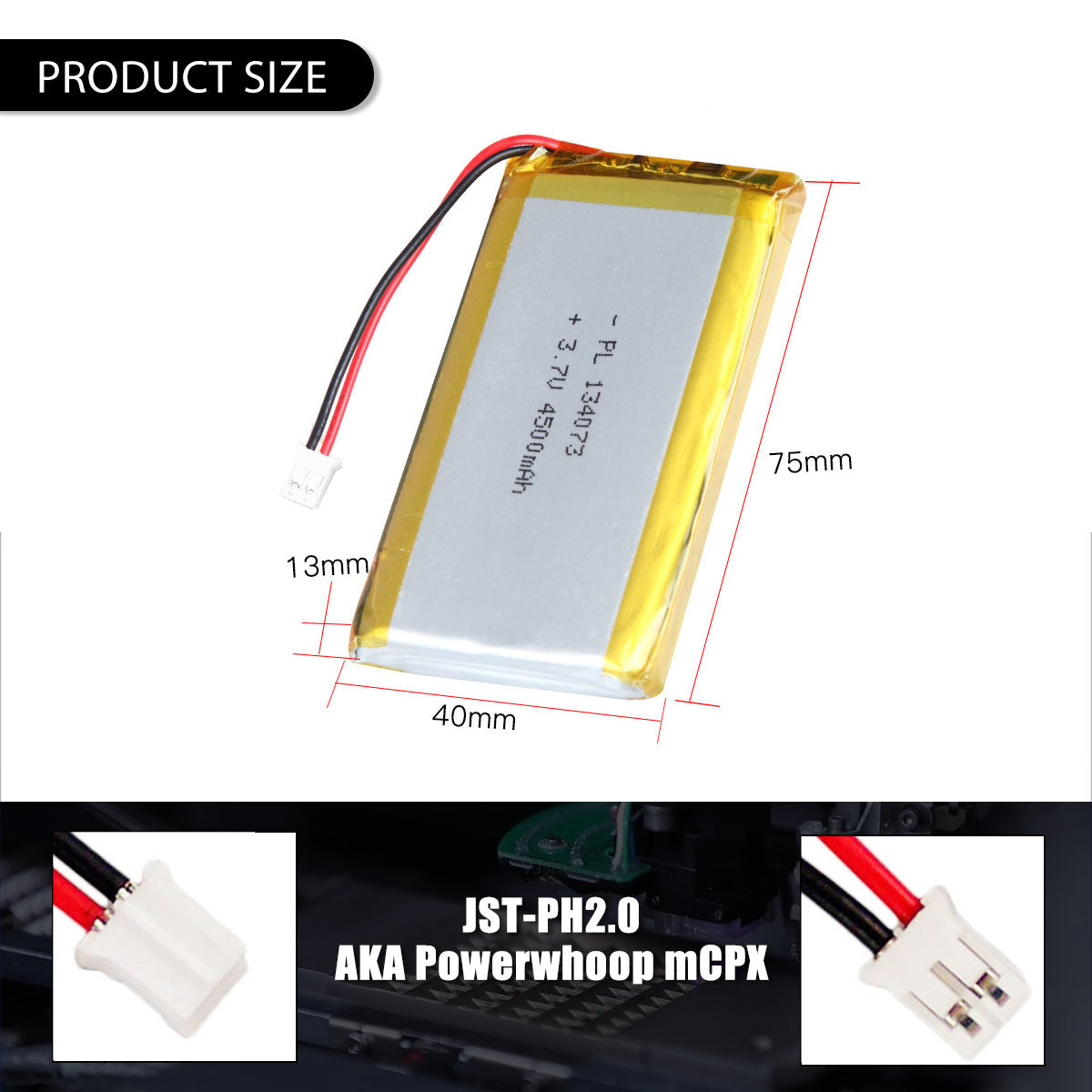 3.7V 4500mAh 134073 Rechargeable Lithium Polymer Battery