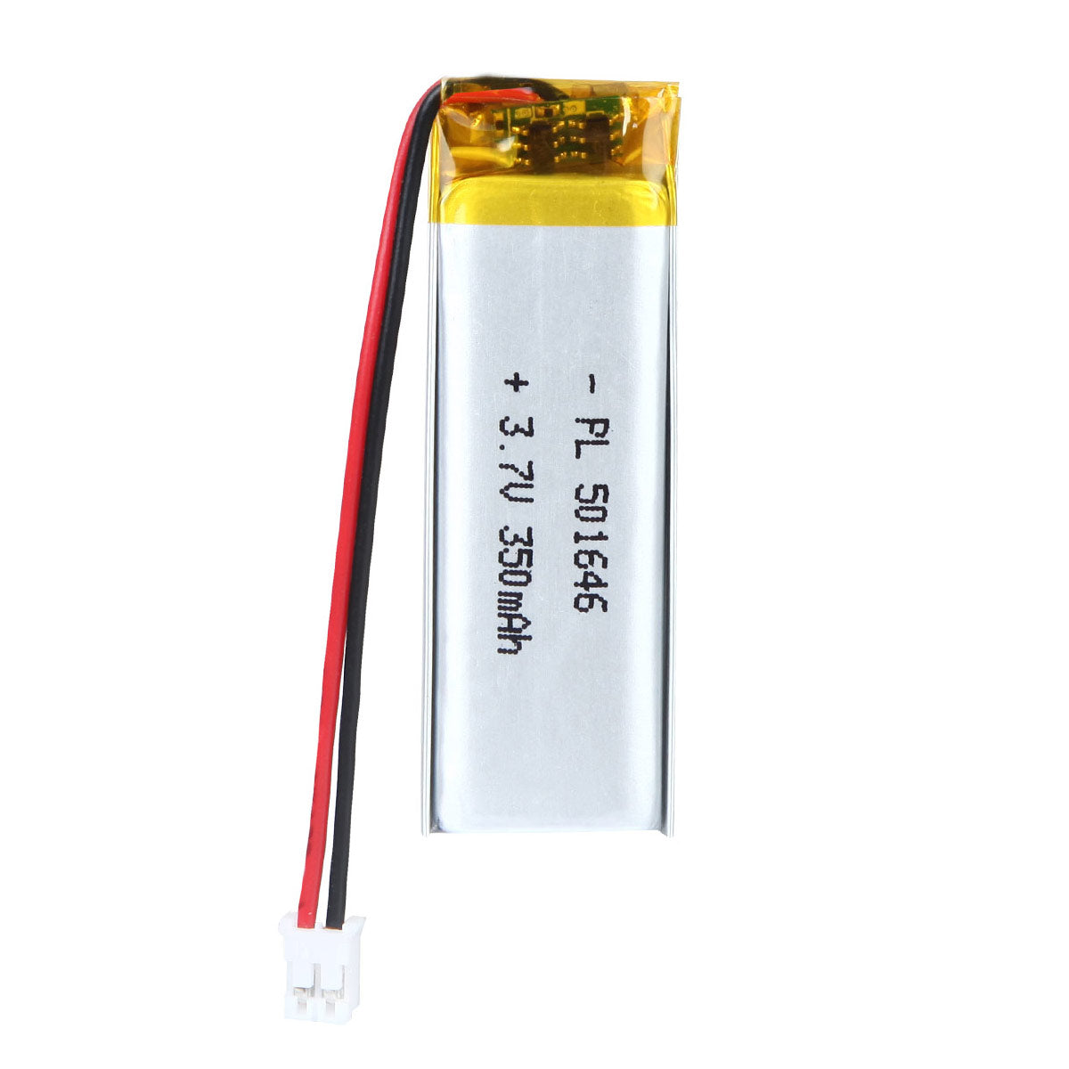 3.7V 350mAh 501646 Batterie Lithium Polymère Rechargeable Longueur 48mm