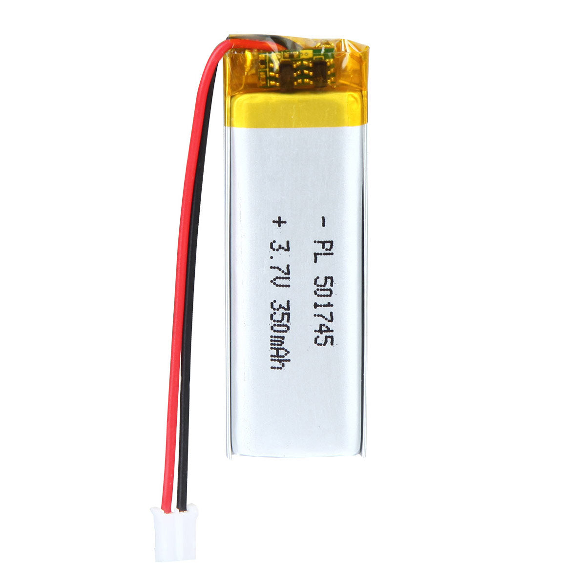 Batterie lithium-ion polymère rechargeable 3,7 V 350 mAh 501745 Longueur 47 mm