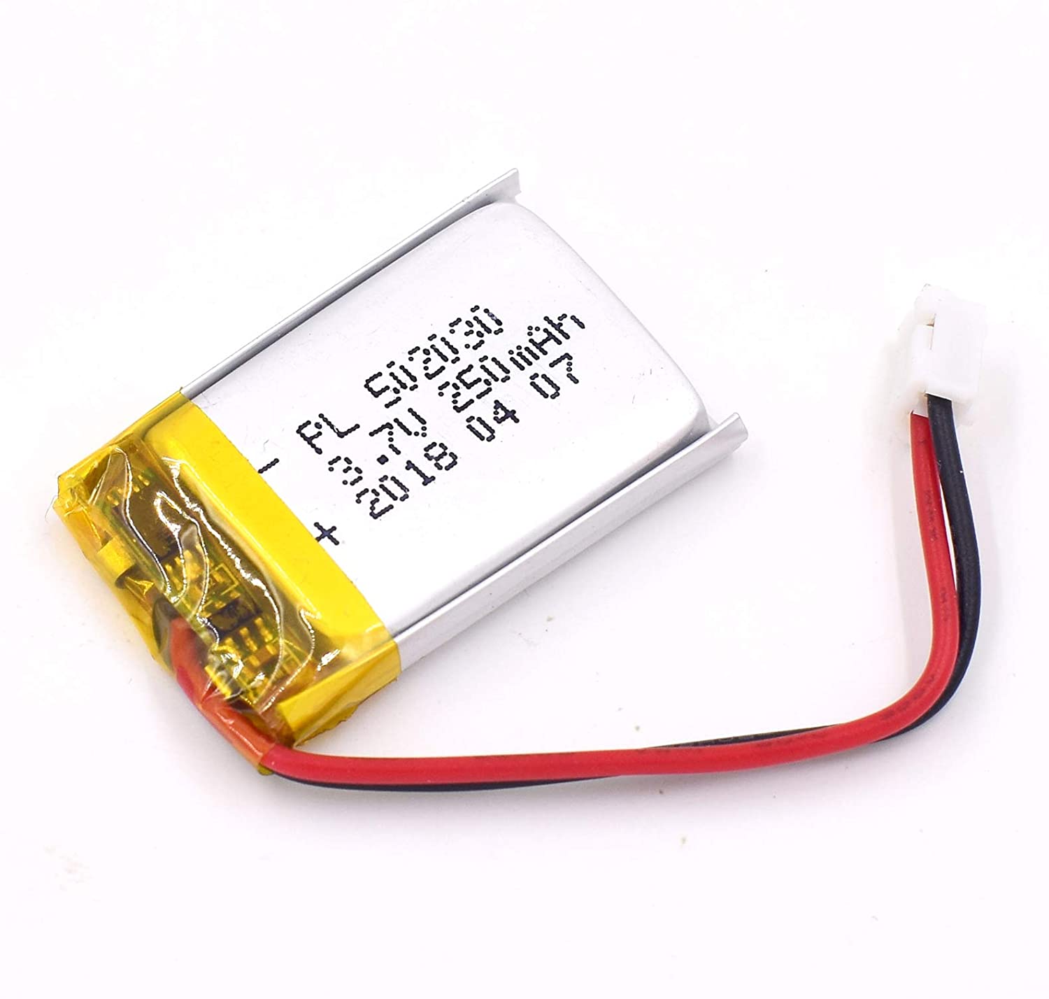 YDL 3.7V 250mAh 502030 Rechargeable Lipo Battery with JST Connector - YDL Battery