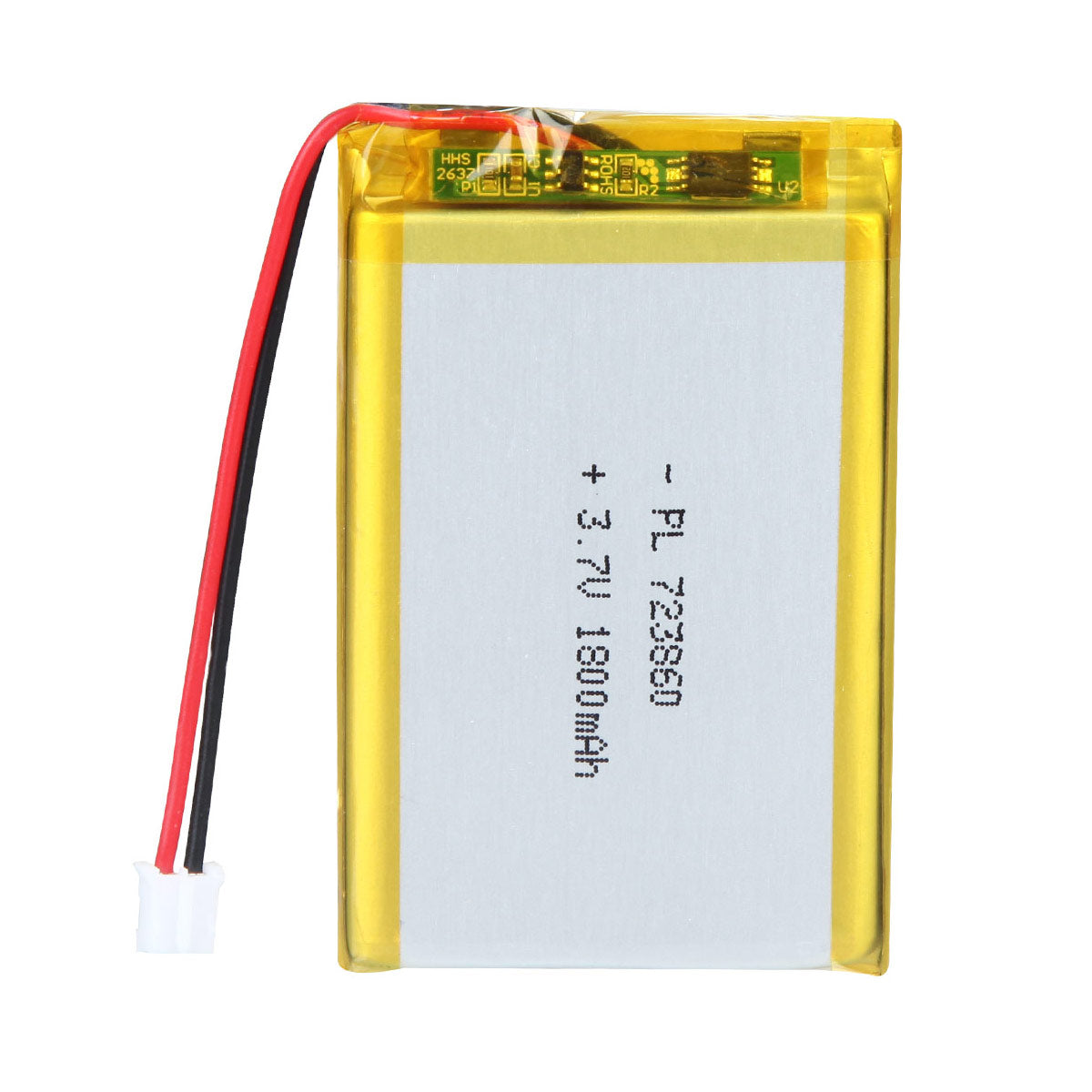 Batterie Lithium-Ion Polymère Rechargeable 3.7V 1800mAh 723860 Longueur 62mm