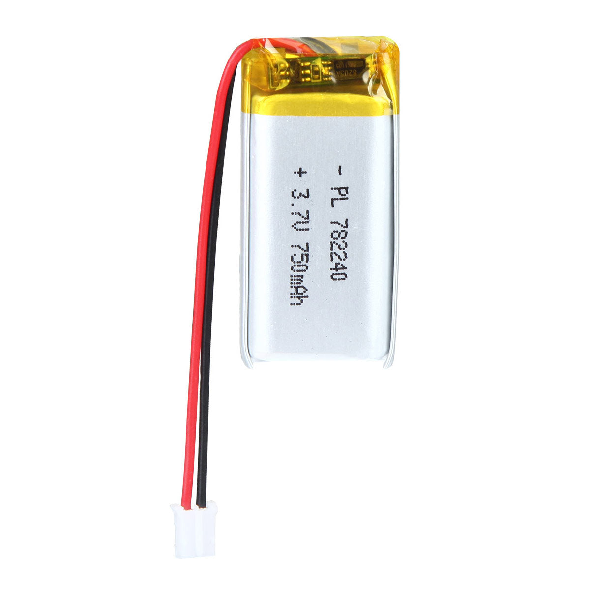 3.7V 750mAh 782240 Batterie Lithium Polymère Rechargeable Longueur 42mm