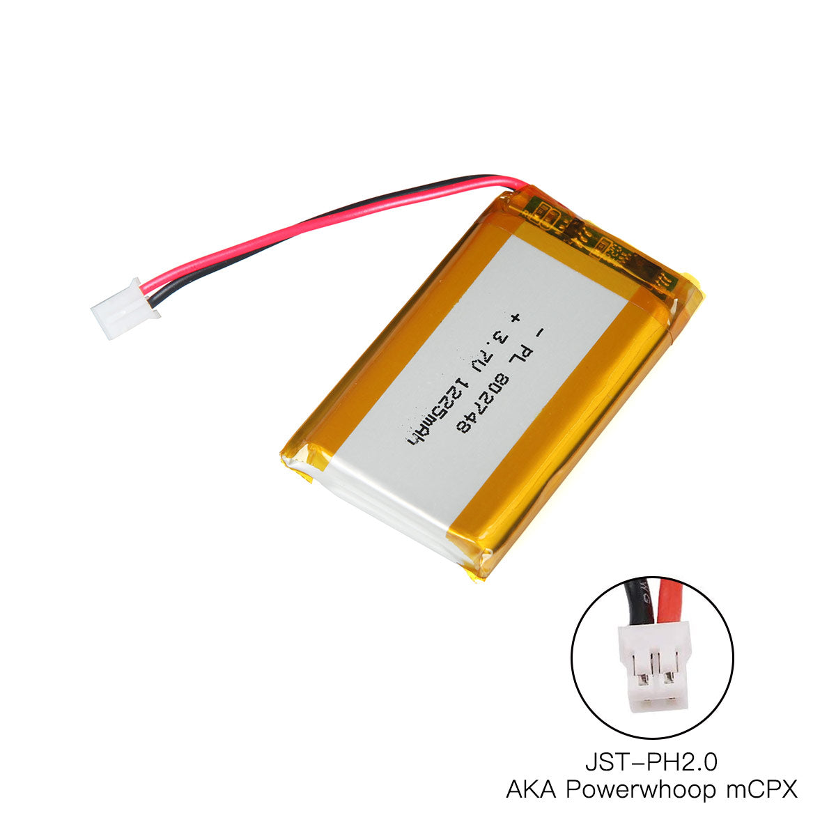 YDL 3.7V 1225mAh 802748 Rechargeable Polymer Lithium-Ion Battery Length 50mm