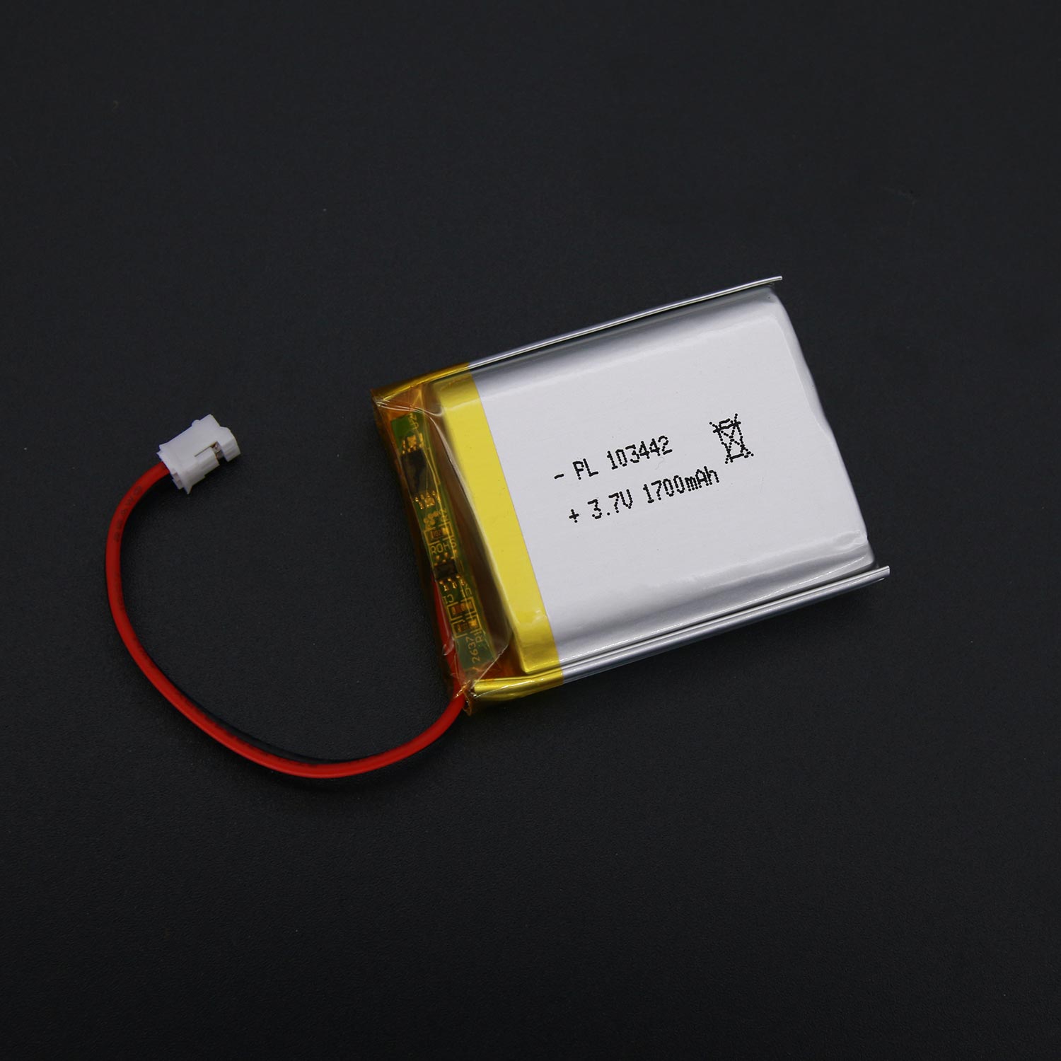 3.7V 1700mAh 103442 Batterie Lithium Polymère Rechargeable Longueur 44mm