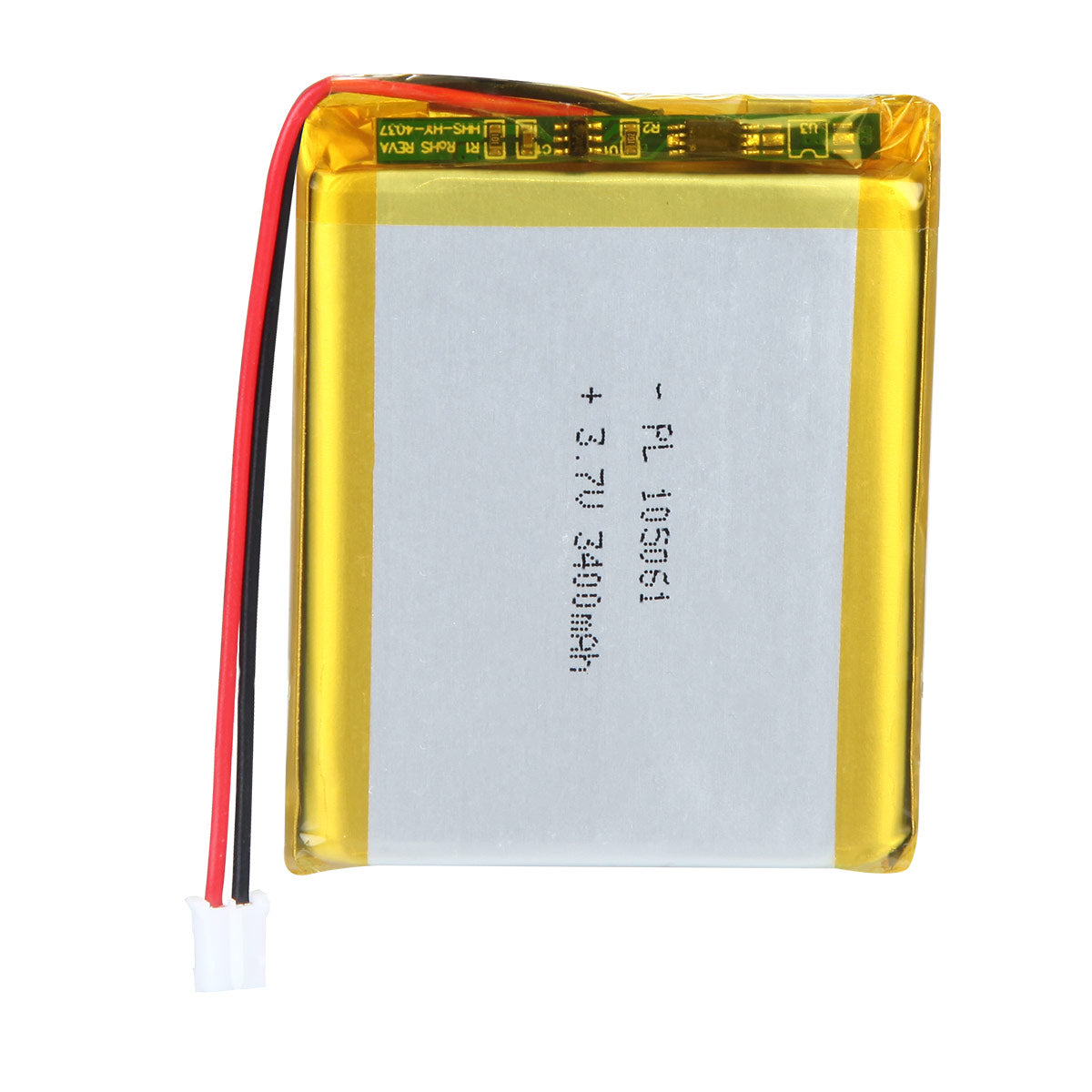 YDL 3.7V 3400mAh 105061 Rechargeable Lithium Polymer Battery Length 63mm