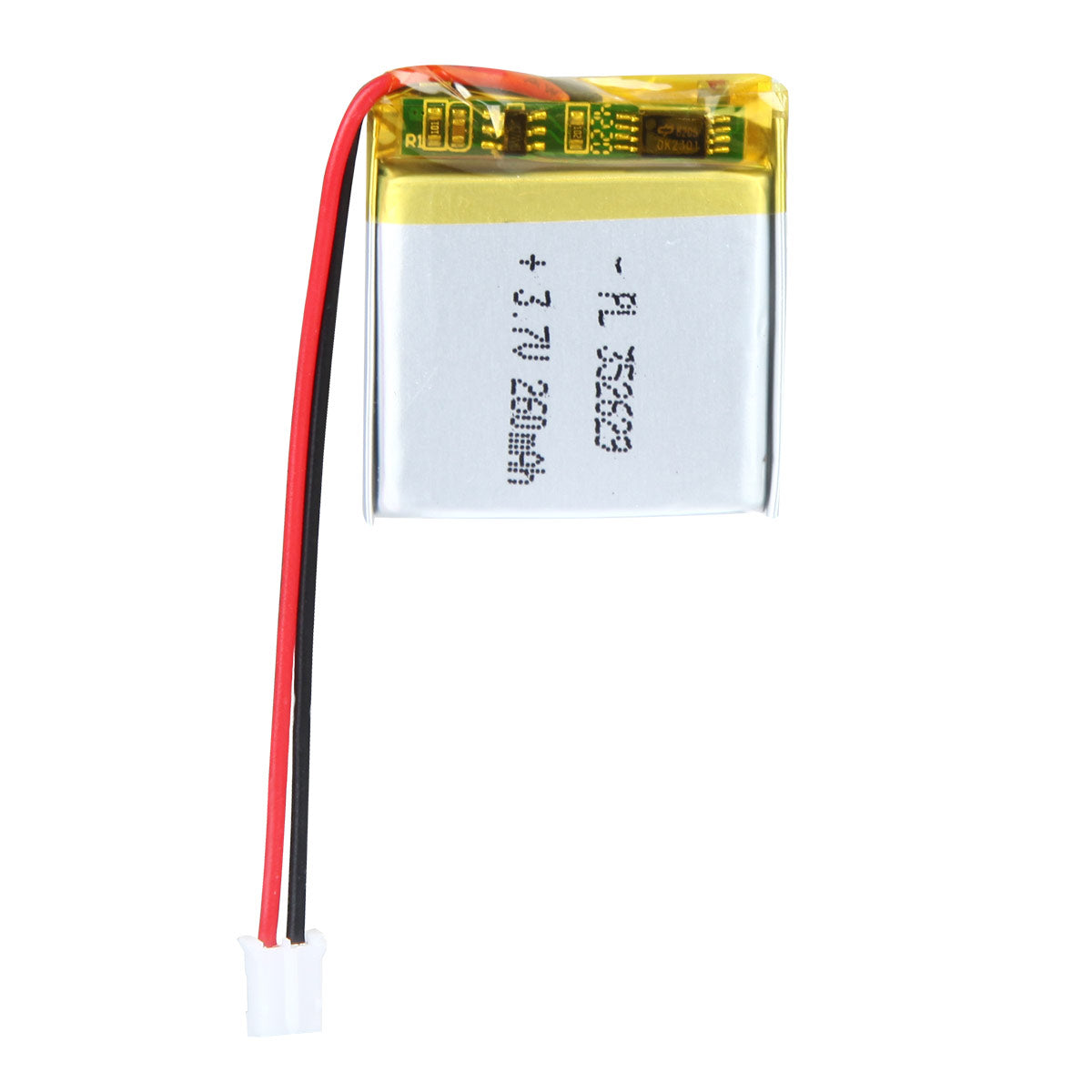 YDL 3.7V 260mAh 352629 Rechargeable Lipo Battery with JST Connector - YDL Battery