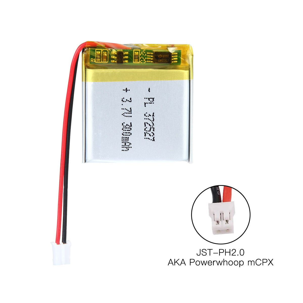 YDL 3.7V 300mAh 372527 Rechargeable Lithium Polymer Battery Length 29mm