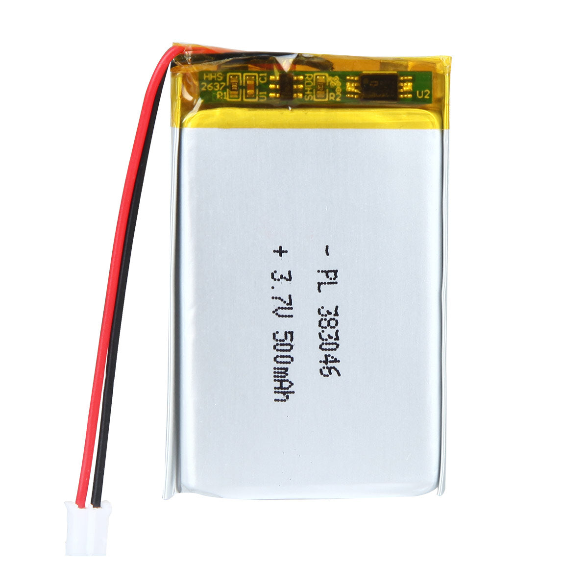 YDL 3.7V 500mAh 383046 Rechargeable Lithium Polymer Battery Length 48mm