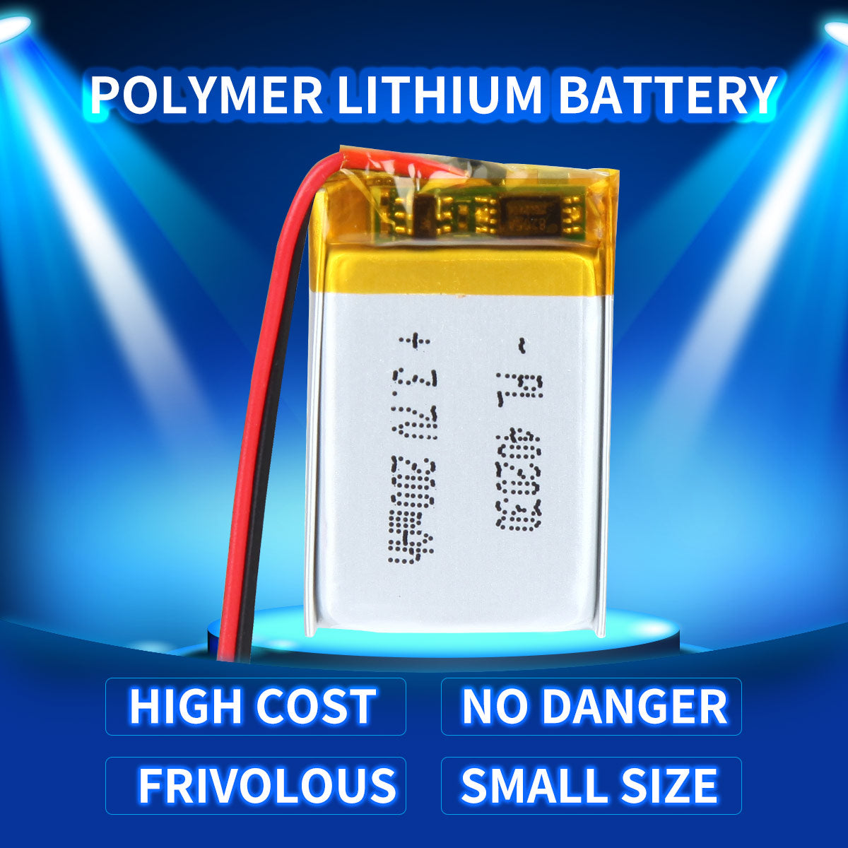 YDL 3.7V 180mAh 402030 Batterie Lithium Polymère Rechargeable Longueur 32mm