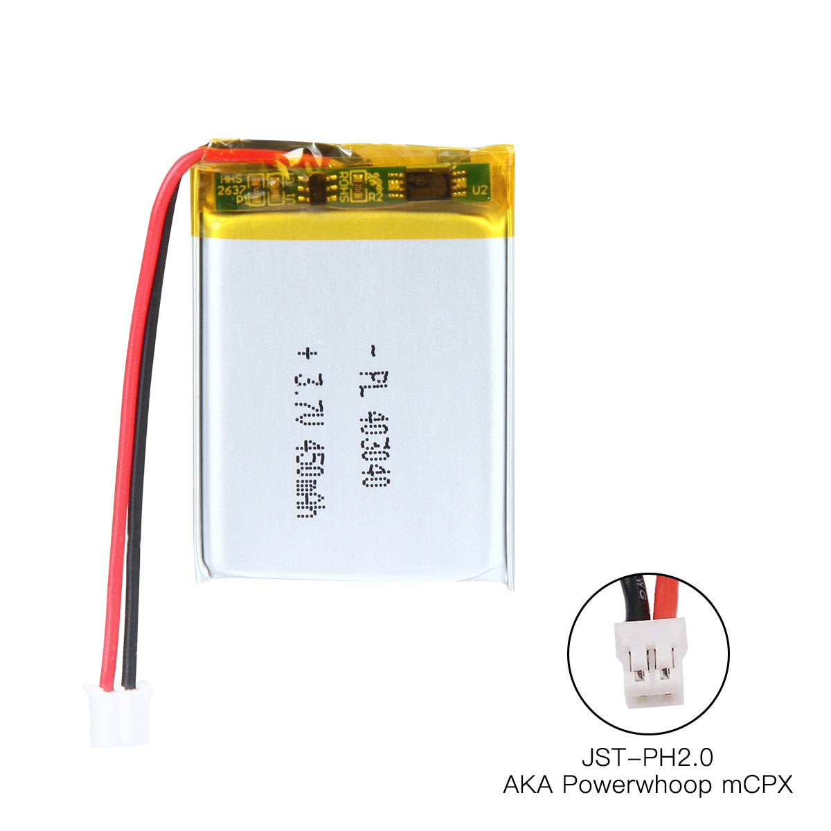 YDL 3.7V 450mAh 403040 Rechargeable Lithium Polymer Battery Length 42mm