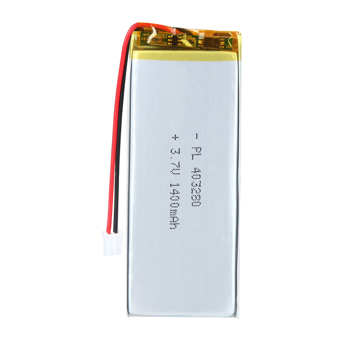 YDL 3.7V 1400mAh 403280 Rechargeable Lipo Battery with JST Connector - YDL Battery