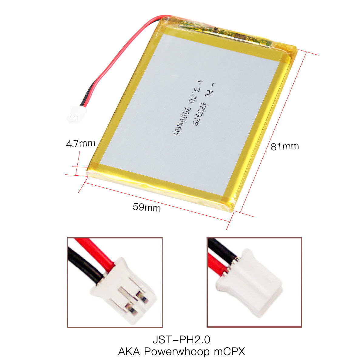 YDL 3.7V 3000mAh 475979 Rechargeable Lithium  Polymer Battery
