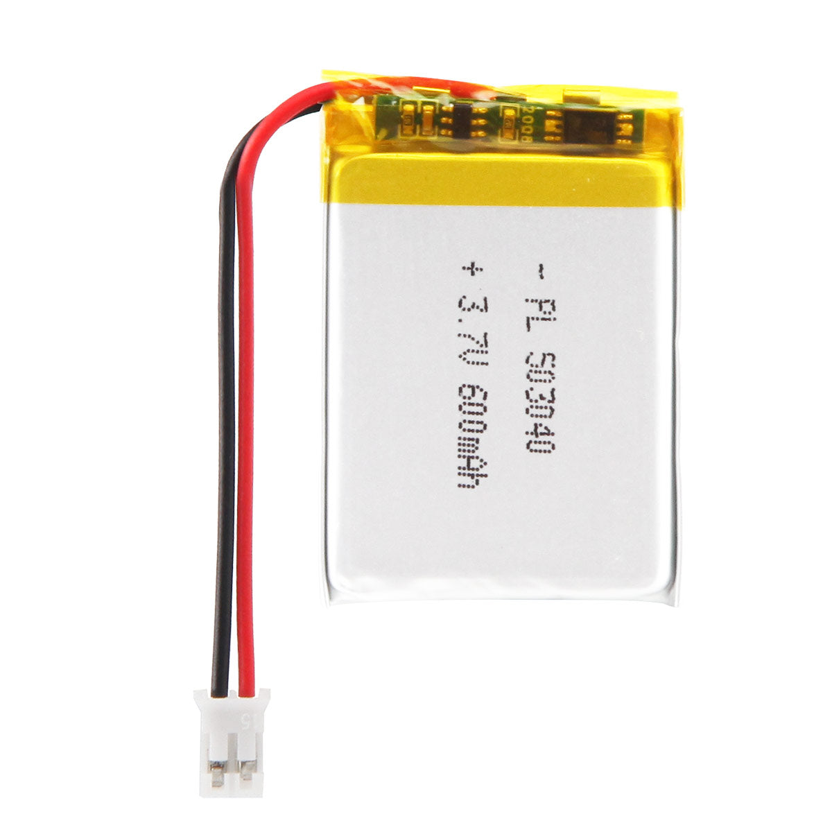 3.7V 600mAh 503040 Rechargeable Lithium Polymer Battery Length 42mm