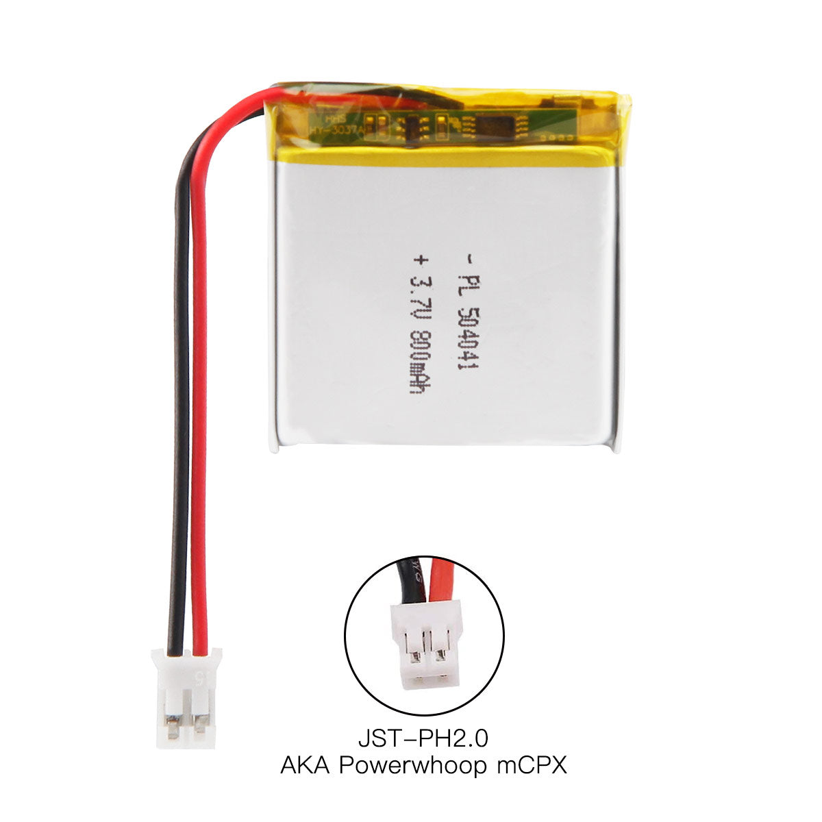 YDL 3.7V 800mAh 504041 Rechargeable Polymer Lithium-Ion Battery Length 43mm
