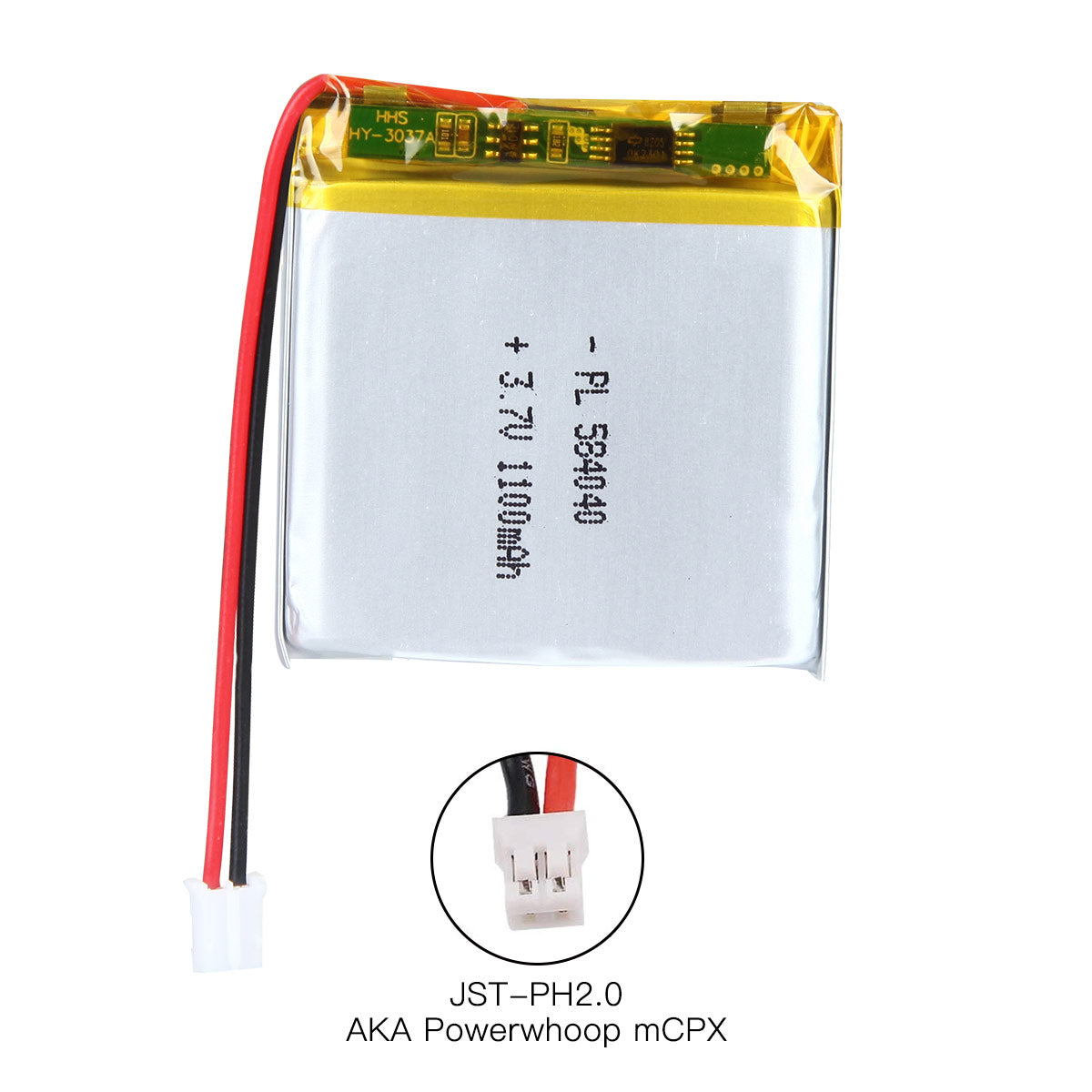 YDL 3.7V 1100mAh 584040 Rechargeable Lithium Polymer Battery Length 42mm