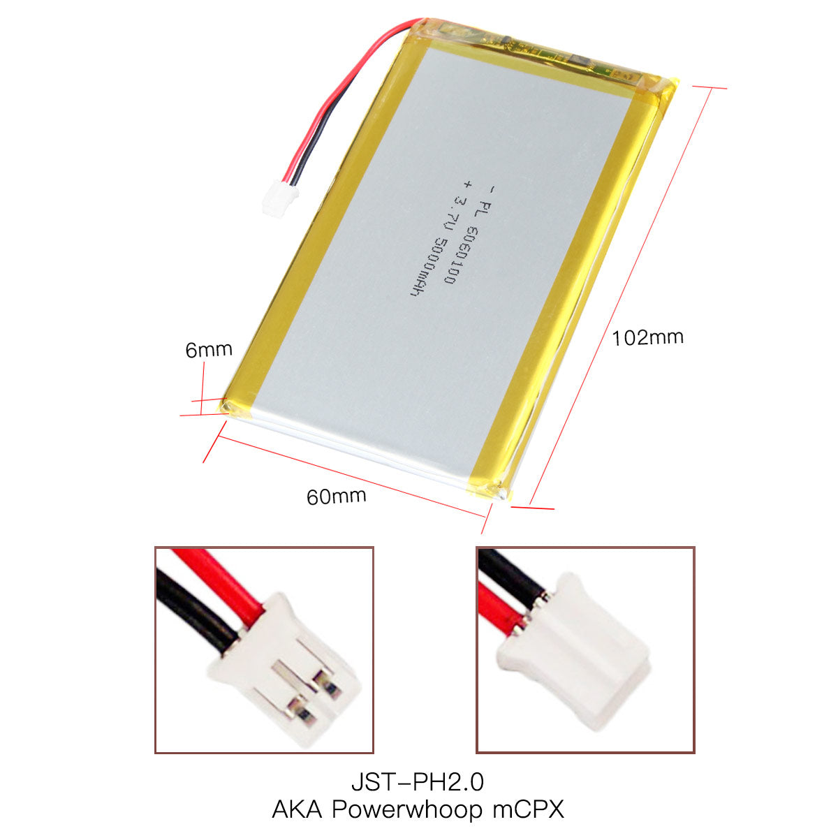 YDL 6060100 3.7 v 5000mAh Rechargeable Lithium Polymer Battery